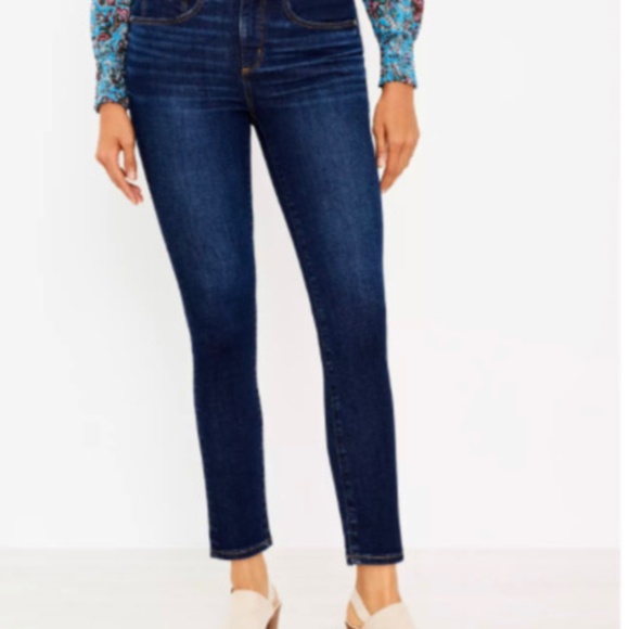 Ann Taylor Loft Dark Denim Curvy Skinny Jeans - Picture 8 of 8